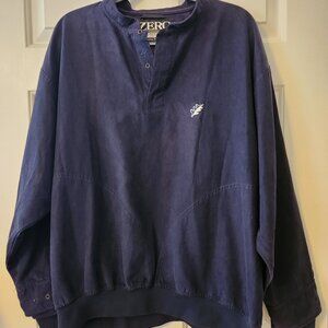 Zero‎ Restriction Golf Outerwear Men's Jacket Navy 1/4 Snap Pullover - Large